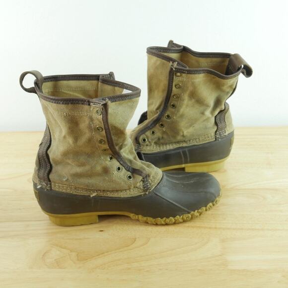 L.L.Bean‎ Signature Waxed Canvas Maine Hunting Boots Kathadin Patch Men\'s 9 M main image 4